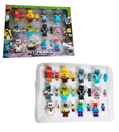 FIGURA MINECRAFT COLECCIONABLE X 24 PERS