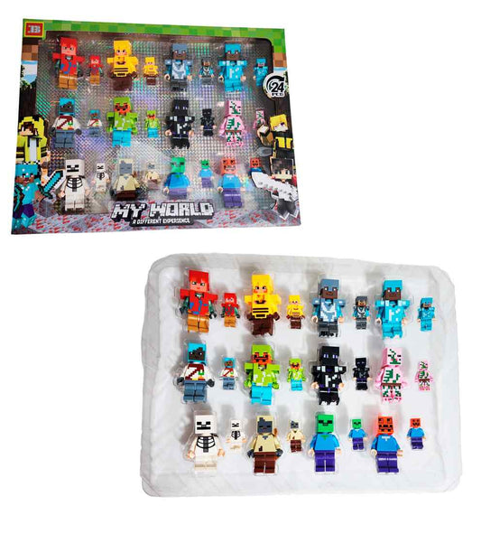 FIGURA MINECRAFT COLECCIONABLE X 24 PERS